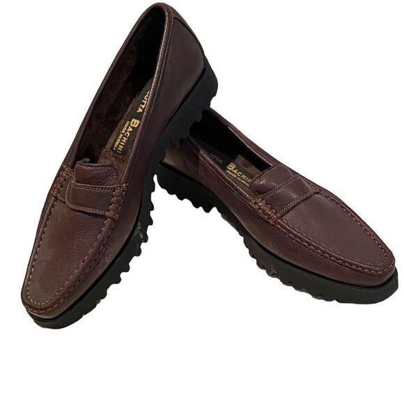 Charlotta Bachini Chocolate Brown Warm Winter Loafer Size 8 New 0267 - Picture 1 of 11